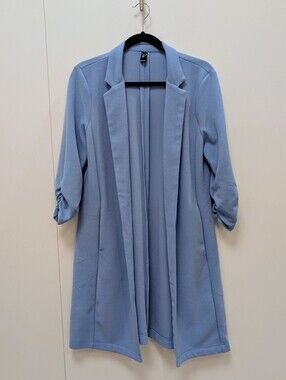 Windsor Powder Blue Open Front Coat